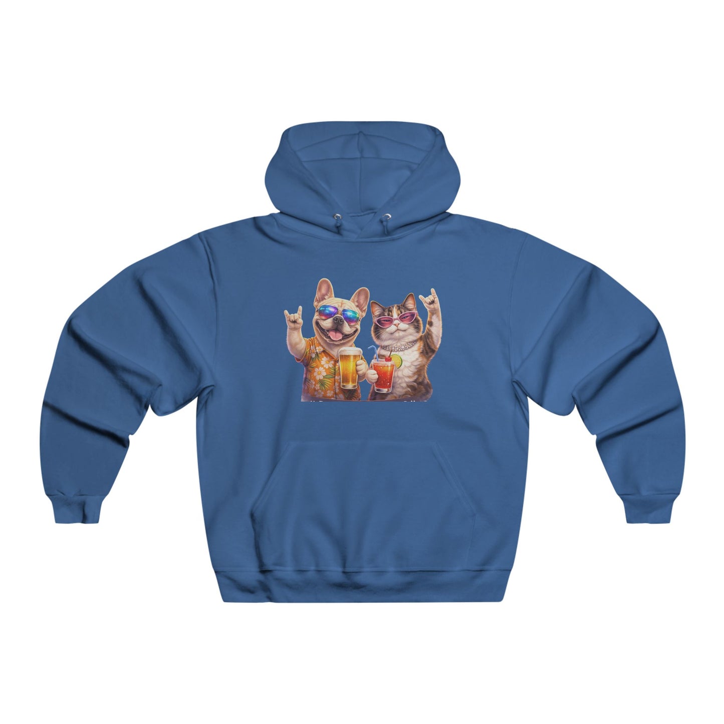 Cozy Paws Hoodie — Cute Cat & Dog Cuddles Graphic Sweatshirt
