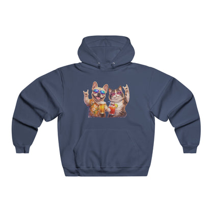 Cozy Paws Hoodie — Cute Cat & Dog Cuddles Graphic Sweatshirt