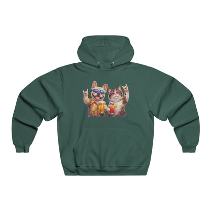 Cozy Paws Hoodie — Cute Cat & Dog Cuddles Graphic Sweatshirt