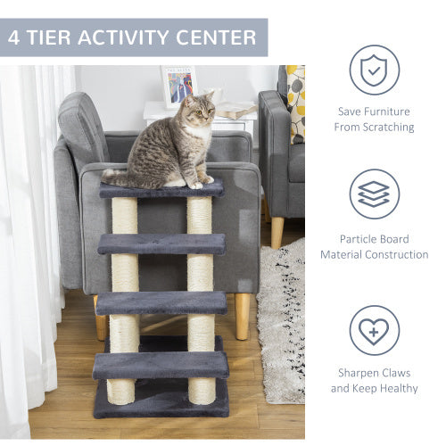 PawHut Cat Tree with 4 Steps - Pawsitive Cuddles