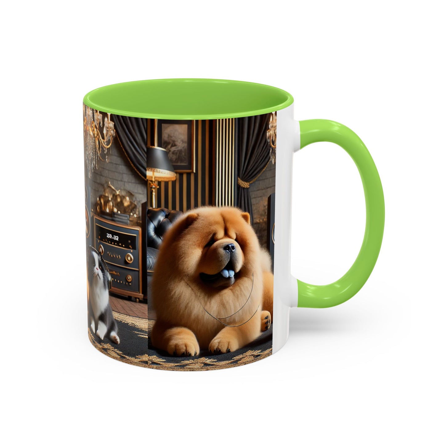 Chow Chow & Corgi Retro Lounge Coffee Mug (11oz/15oz)