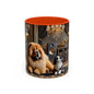 Chow Chow & Corgi Retro Lounge Coffee Mug (11oz/15oz)