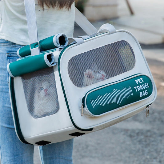 Large Capacity Travel Carrier for Cats & Small Dogs