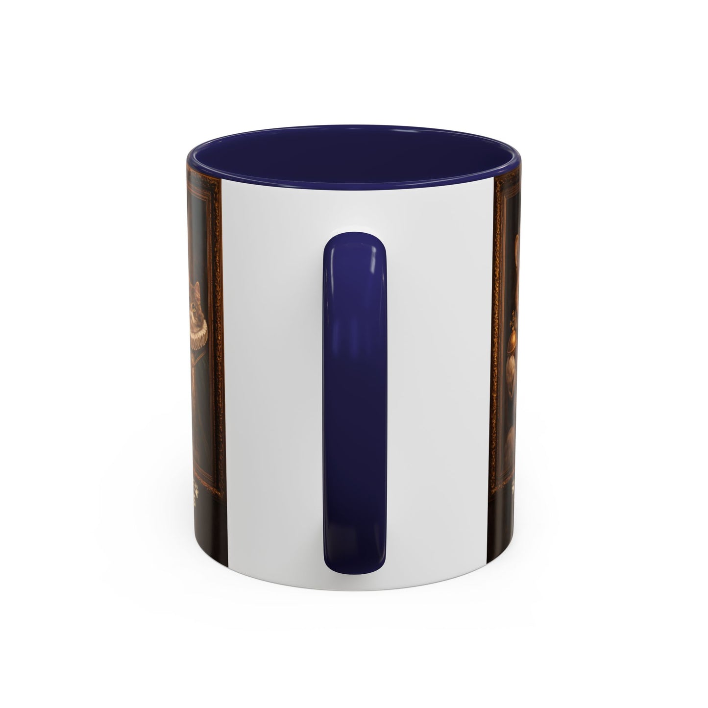 Corgi & Cat Royal Portrait Coffee Mug — "Pawsitive Cuddles" Accent Mug (11/15oz)