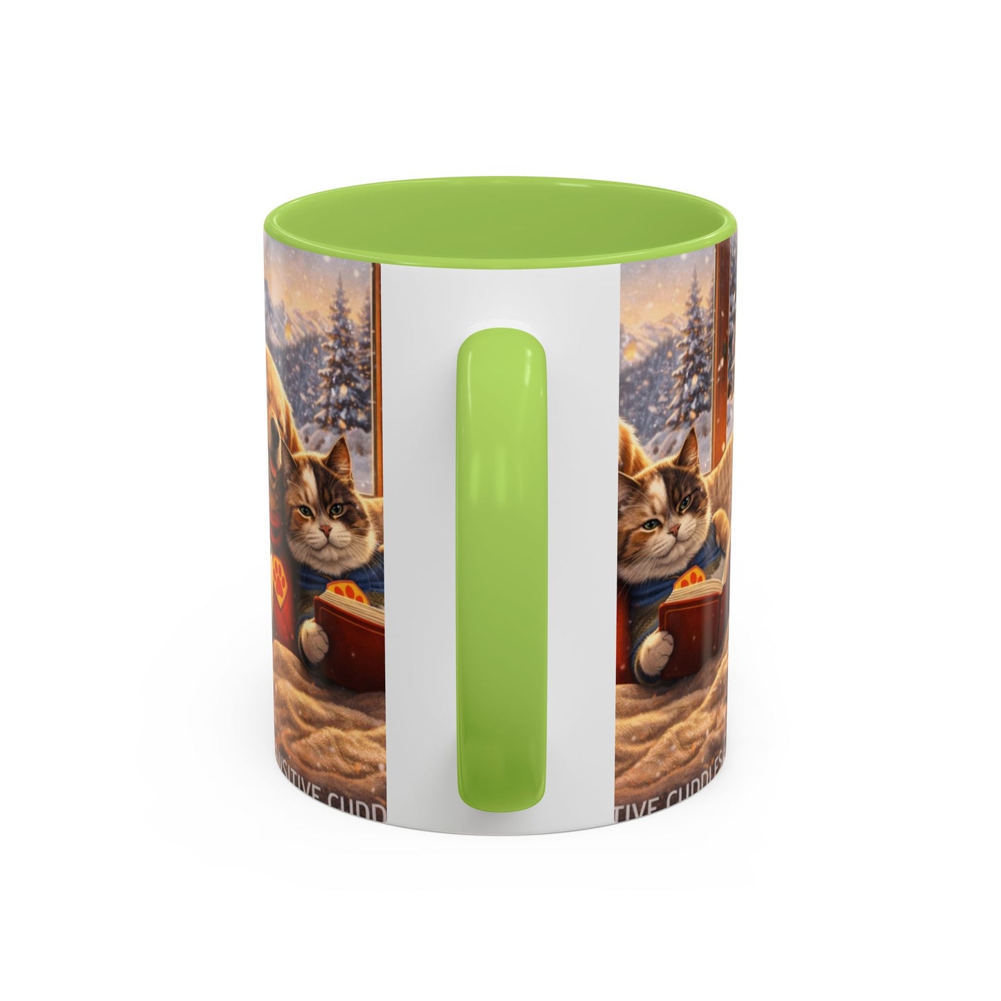 Cozy Winter Pets Coffee Mug — Dog & Cat Hot Cocoa Scenic 11/15oz