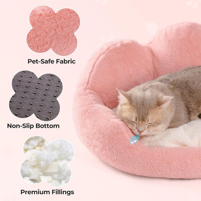 Washable Round Pet Sofa with Non-Slip Bottom - Pawsitive Cuddles