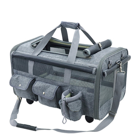 Portable Pet Carrier with Comfortable Wheels - Pawsitive Cuddles