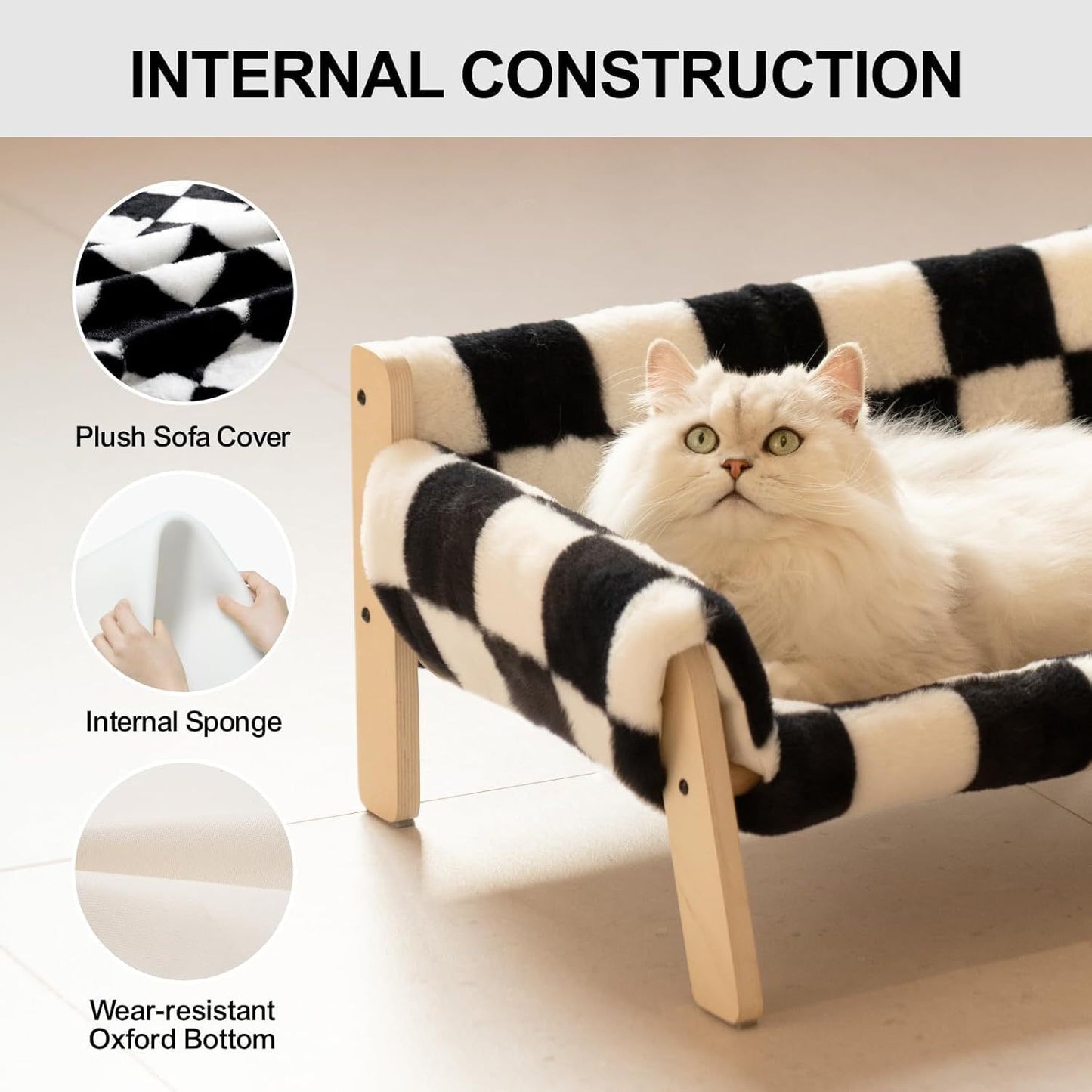 Sturdy 15kg Cat Sofa with Removable Washable Cover - Pawsitive Cuddles