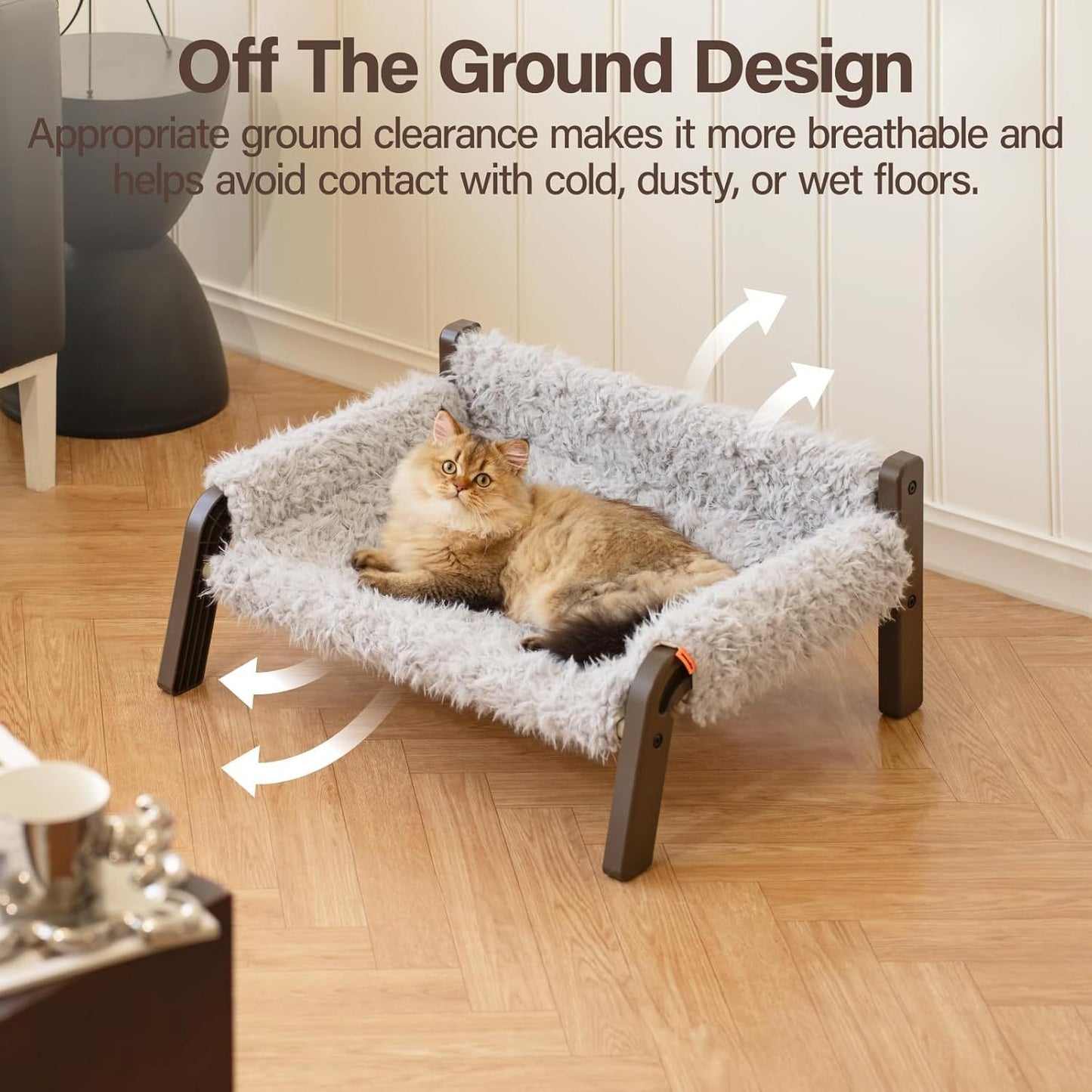 Raised Cat & Small Dog Couch with Washable Cover - Pawsitive Cuddles