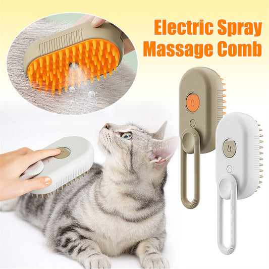 Cat Steam Brush Steamy Dog Brush 3 In 1 Electric Spray Cat Hair Brushes For Massage Pet Grooming Comb Hair Removal Combs Pet Products - Click Mart