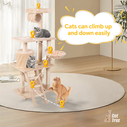 Multi-Level Indoor Cat Tower for Climbing