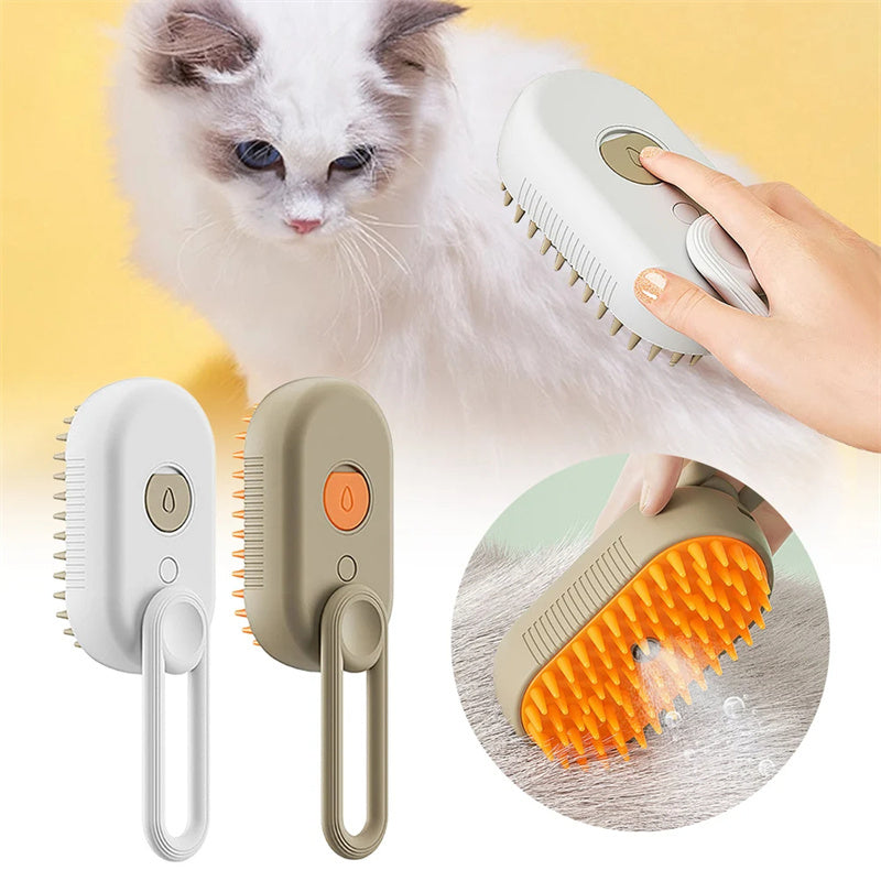 Cat Steam Brush Steamy Dog Brush 3 In 1 Electric Spray Cat Hair Brushes For Massage Pet Grooming Comb Hair Removal Combs Pet Products - Click Mart