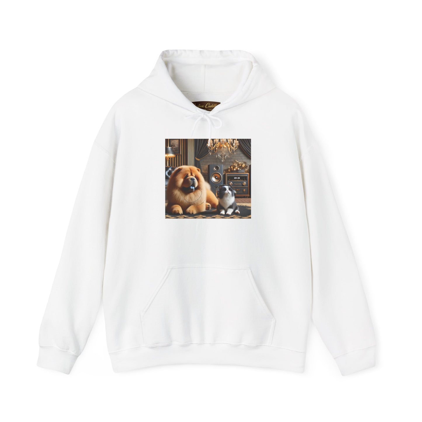 Chow Chow & Cat Cozy Hoodie — Cute Pet Portrait Pullover