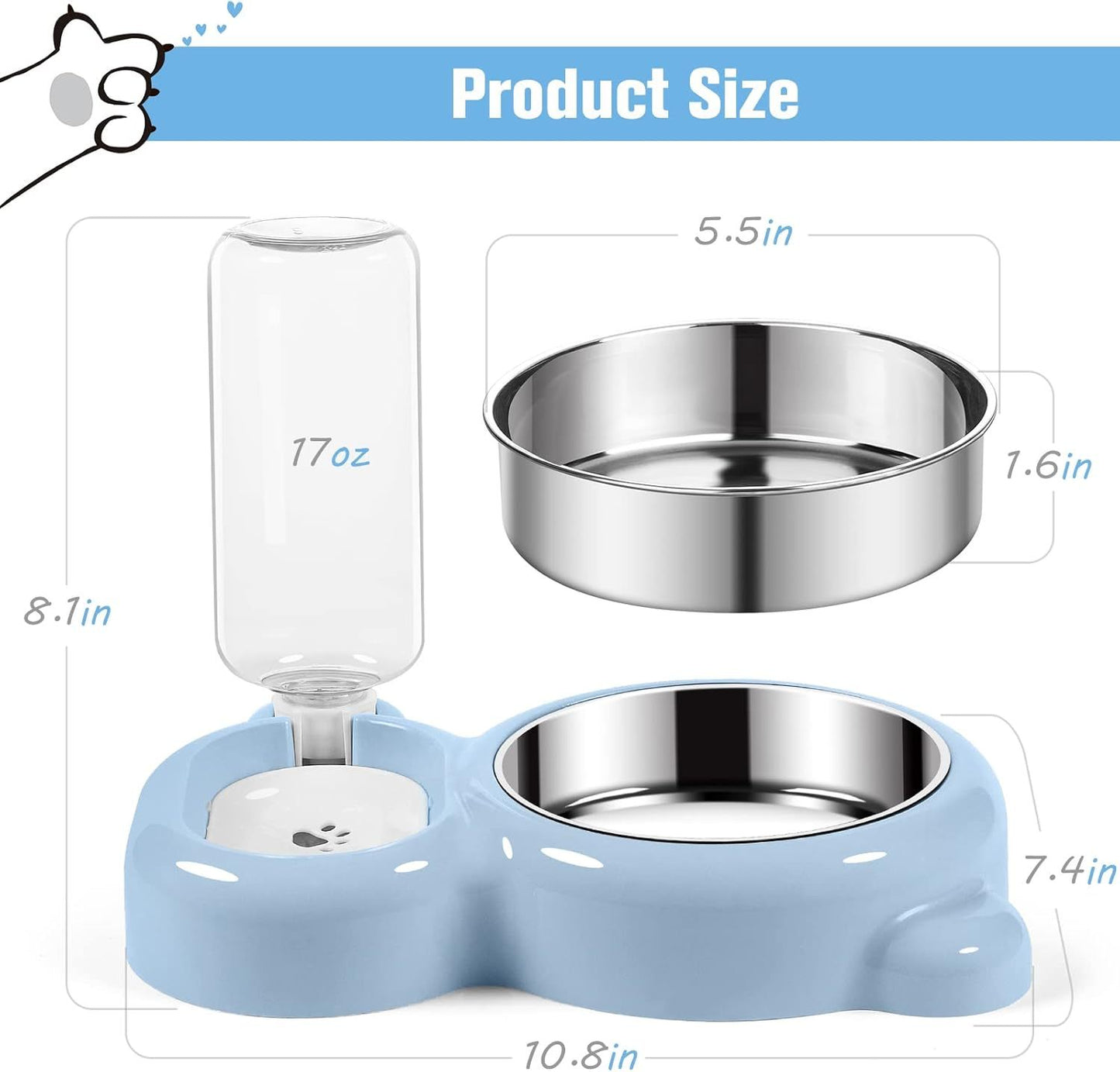 2-in-1 Pet Feeding Station