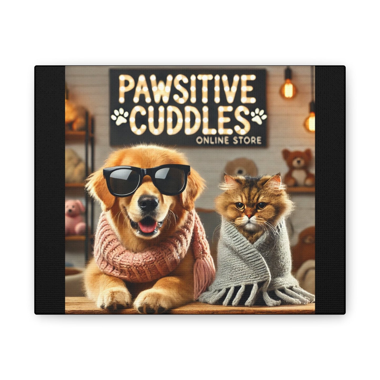 Pet-Themed Wall Art, Cute Animal Decor, Gift for Pet Lovers, Animal Wall Hanging, Cozy Home Decor Printify