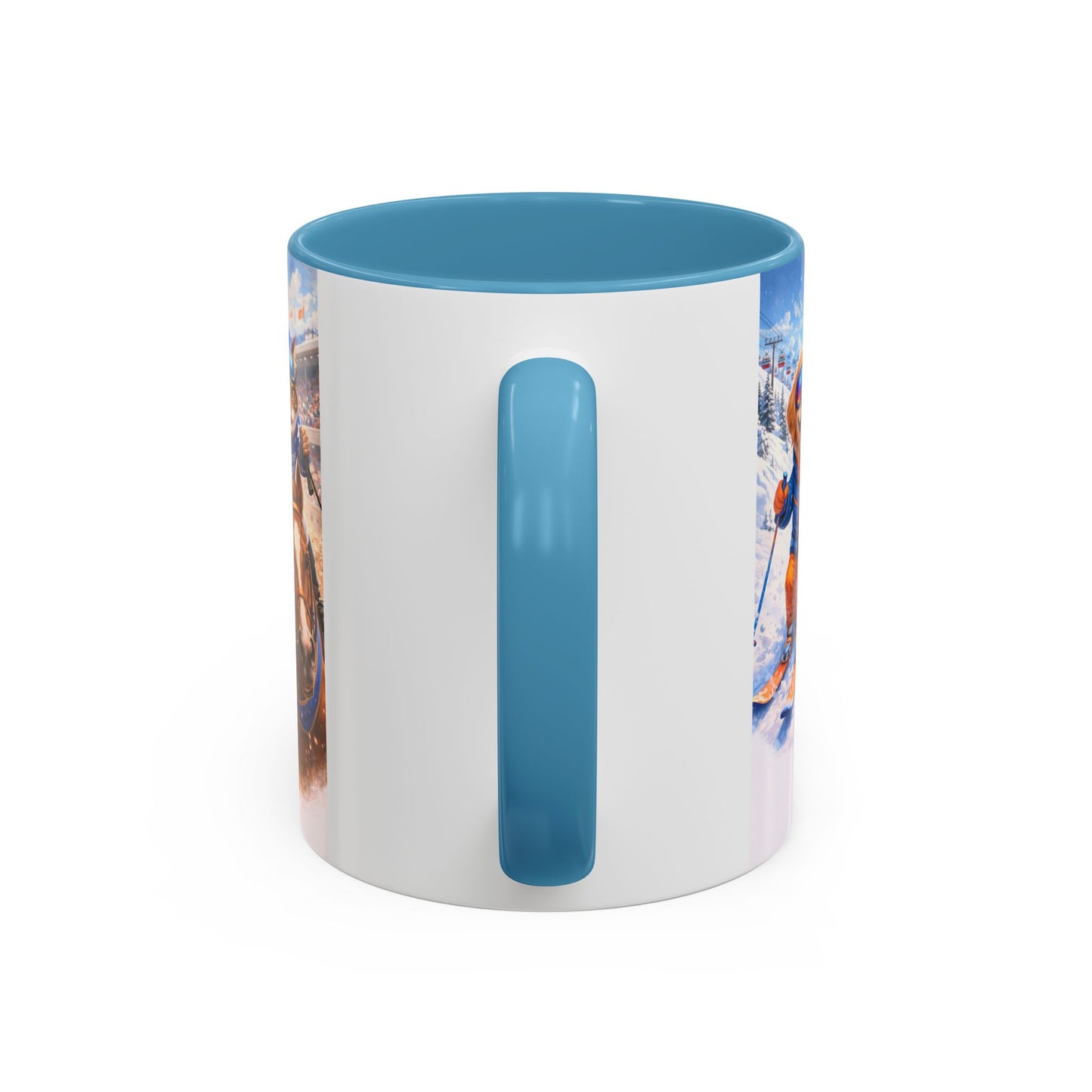 Coffee Mug — Cute Cat & Dog Horse Racing Accent Mug (11/15oz)