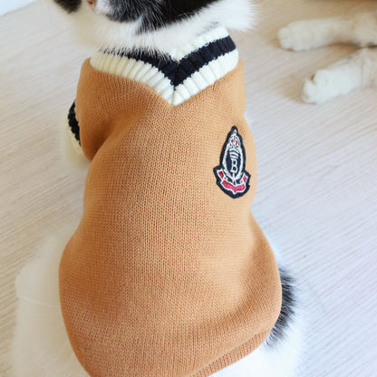 American College Style Cat Sweater - Pawsitive Cuddles