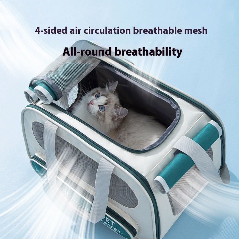 Large Capacity Travel Carrier for Cats & Small Dogs