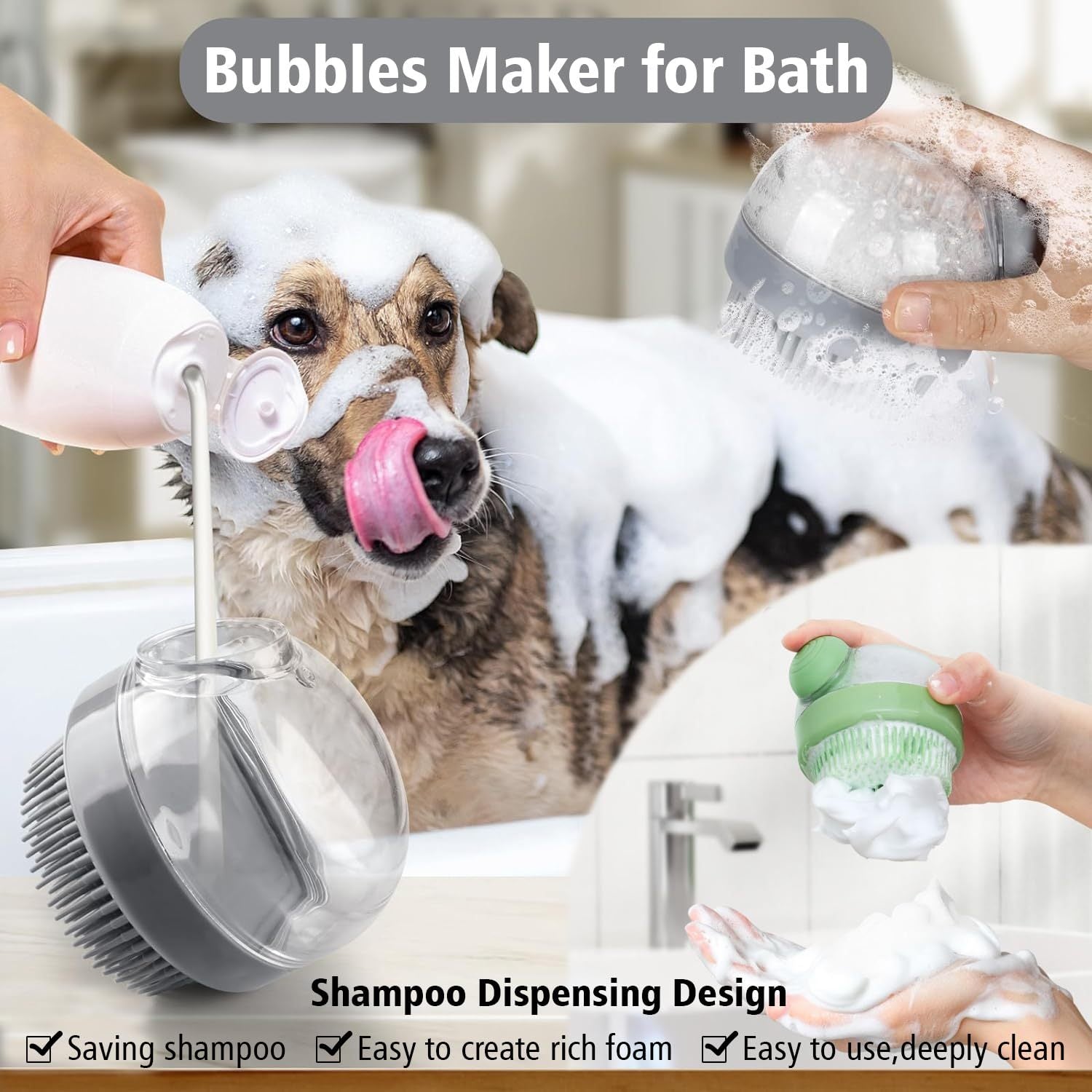 Gentle Massage & Bath Brush - Pawsitive Cuddles