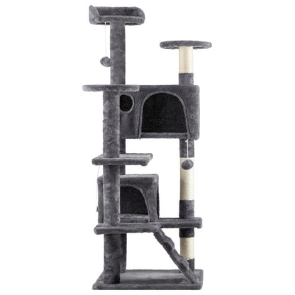 53-Inch Multi-Level Cat Climbing Tree - Pawsitive Cuddles