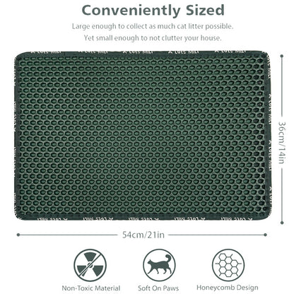 Double-Layer Rice-Shaped Cat Litter Mat