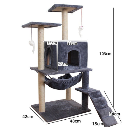 Cat Climbing Frame with Scratching Post - Pawsitive Cuddles
