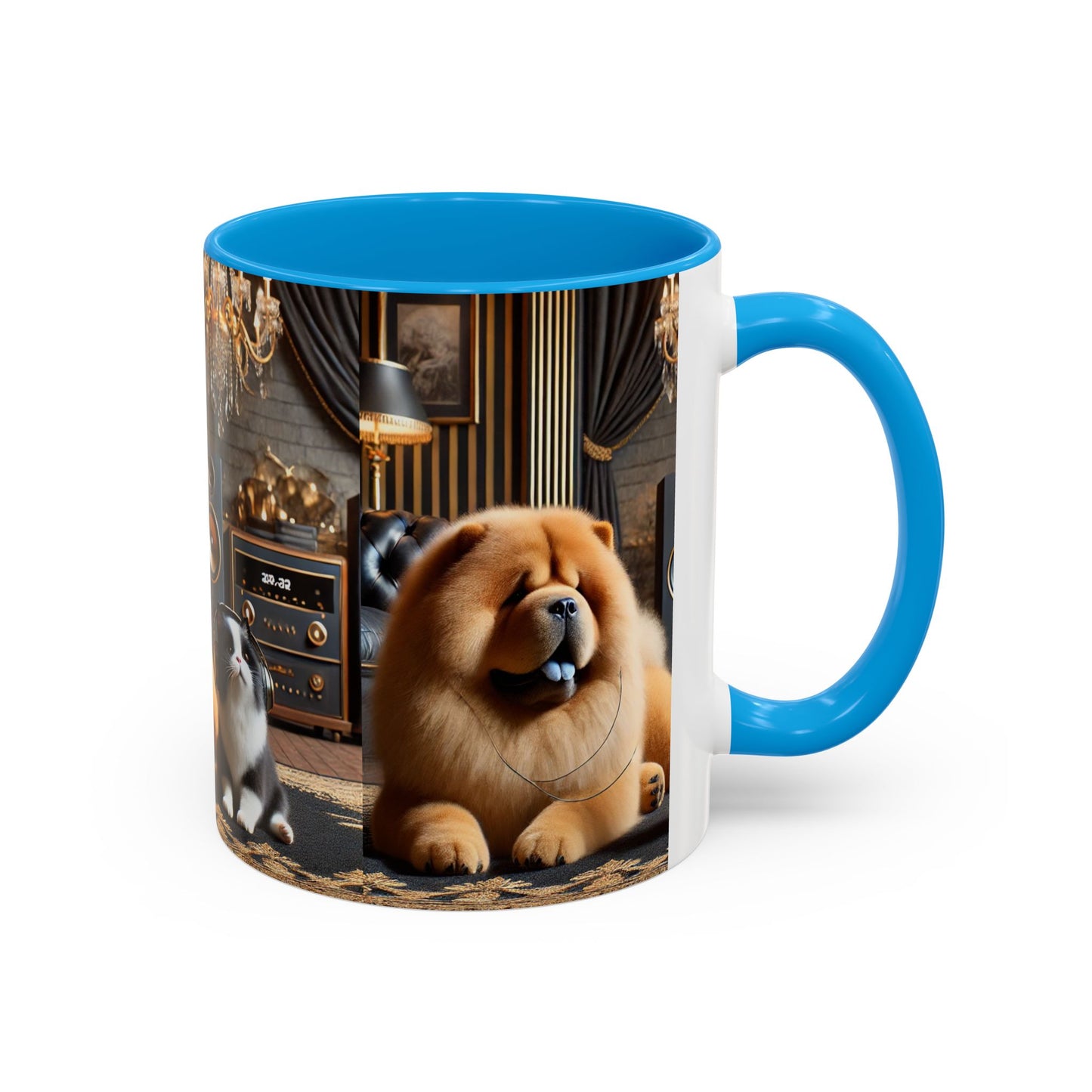 Chow Chow & Corgi Retro Lounge Coffee Mug (11oz/15oz)
