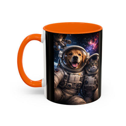 Space Pals Coffee Mug – Astronaut Dog & Cat Galaxy Accent Mug (11/15 oz)
