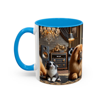Chow Chow & Corgi Retro Lounge Coffee Mug (11oz/15oz)