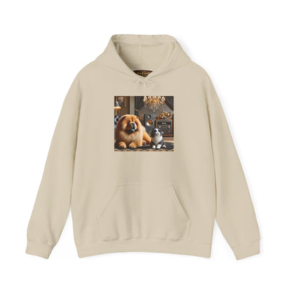 Chow Chow & Cat Cozy Hoodie — Cute Pet Portrait Pullover