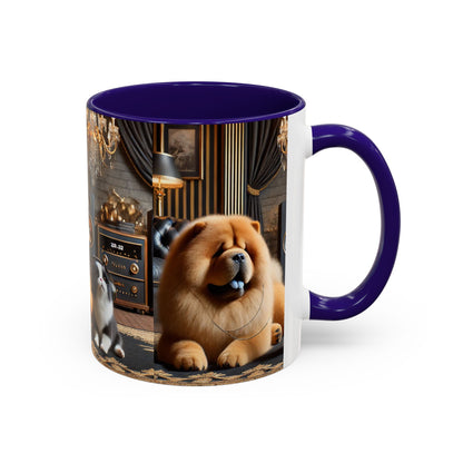 Chow Chow & Corgi Retro Lounge Coffee Mug (11oz/15oz)