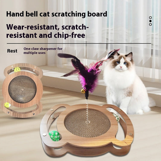 Triangular Cat Scratch Board with Wear-Resistant