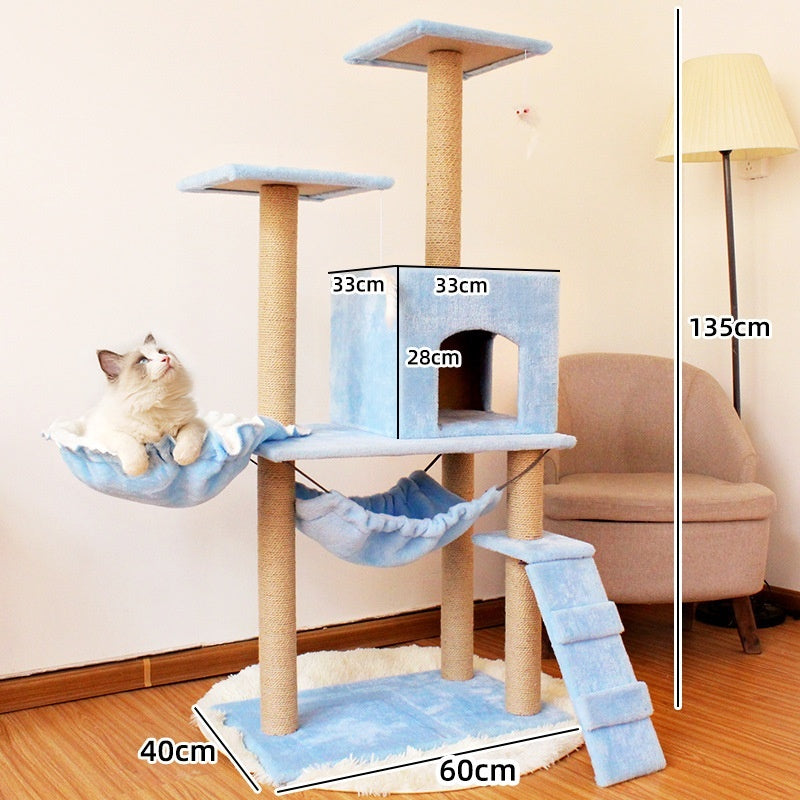 Cat Climbing Frame with Scratching Post - Pawsitive Cuddles