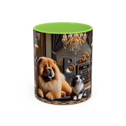 Chow Chow & Corgi Retro Lounge Coffee Mug (11oz/15oz)