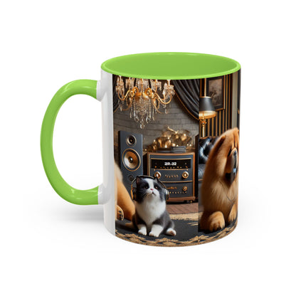 Chow Chow & Corgi Retro Lounge Coffee Mug (11oz/15oz)