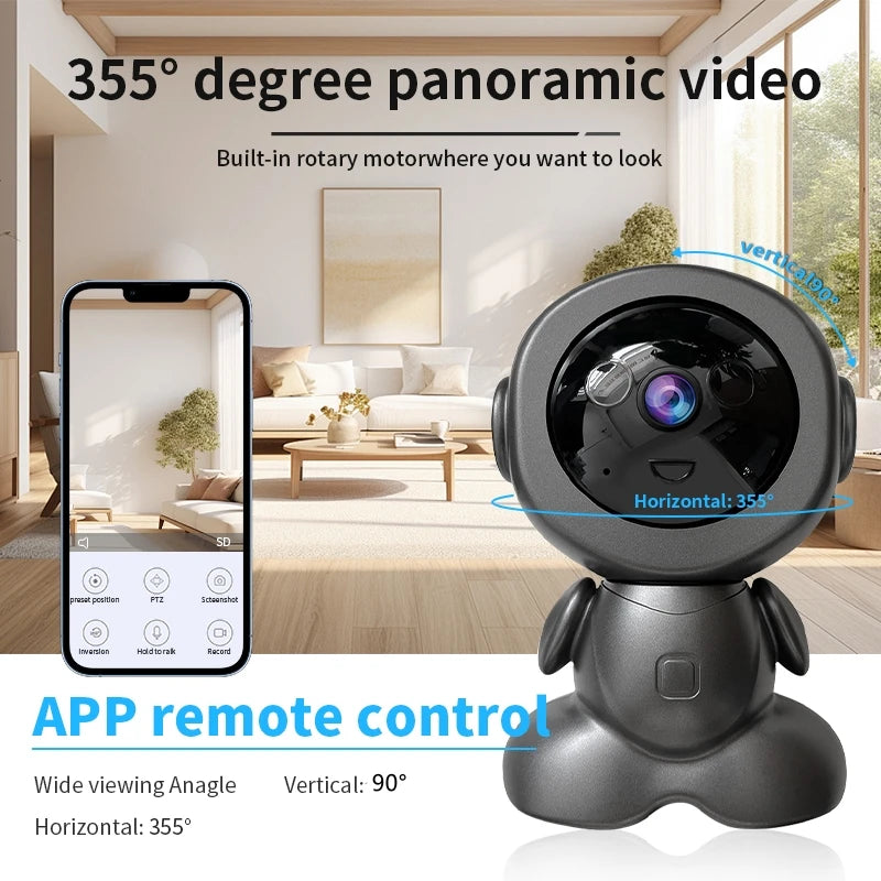 8MP 4K IP Wifi Surveillance Robot Cmaera - Pawsitive Cuddles