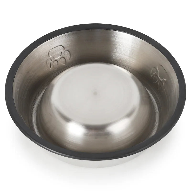 Quality Paw Stainless Steel Anti-Skid Pet Bowl - Pawsitive Cuddles