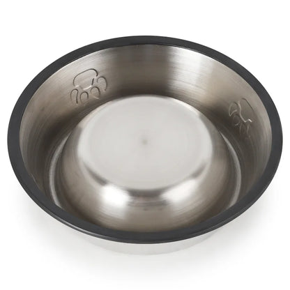 Quality Paw Stainless Steel Anti-Skid Pet Bowl - Pawsitive Cuddles
