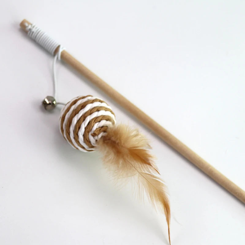 nteractive Pet Cat Catcher Teaser Stick - Pawsitive Cuddles