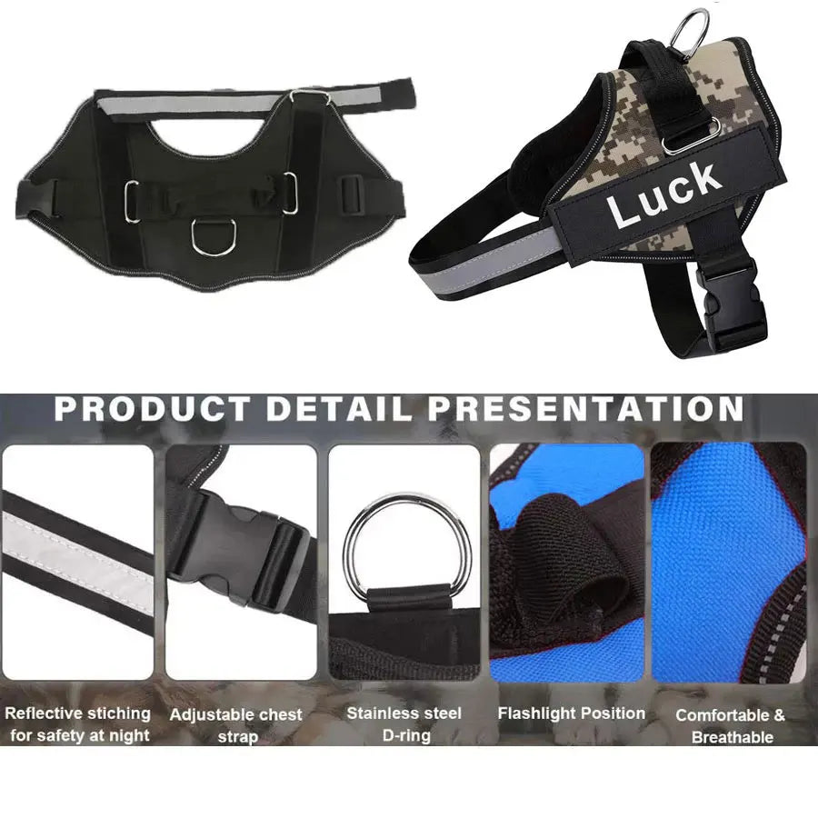 Custom Reflective No-Pull Dog Harness - Pawsitive Cuddles