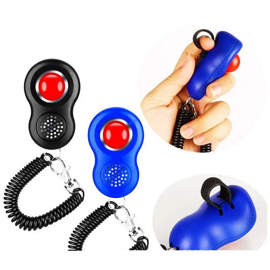 Pet Training Clicker with Finger Loop & Wrist Band - Pawsitive Cuddles