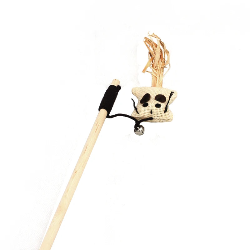 nteractive Pet Cat Catcher Teaser Stick - Pawsitive Cuddles