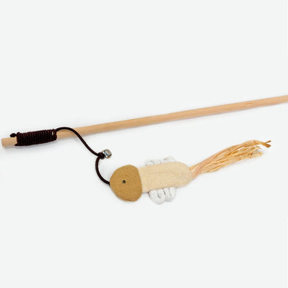 nteractive Pet Cat Catcher Teaser Stick - Pawsitive Cuddles
