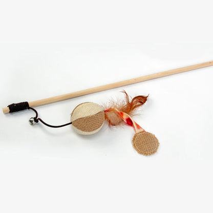 nteractive Pet Cat Catcher Teaser Stick - Pawsitive Cuddles
