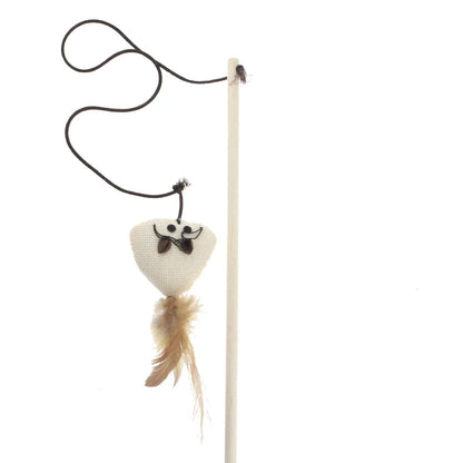 nteractive Pet Cat Catcher Teaser Stick - Pawsitive Cuddles