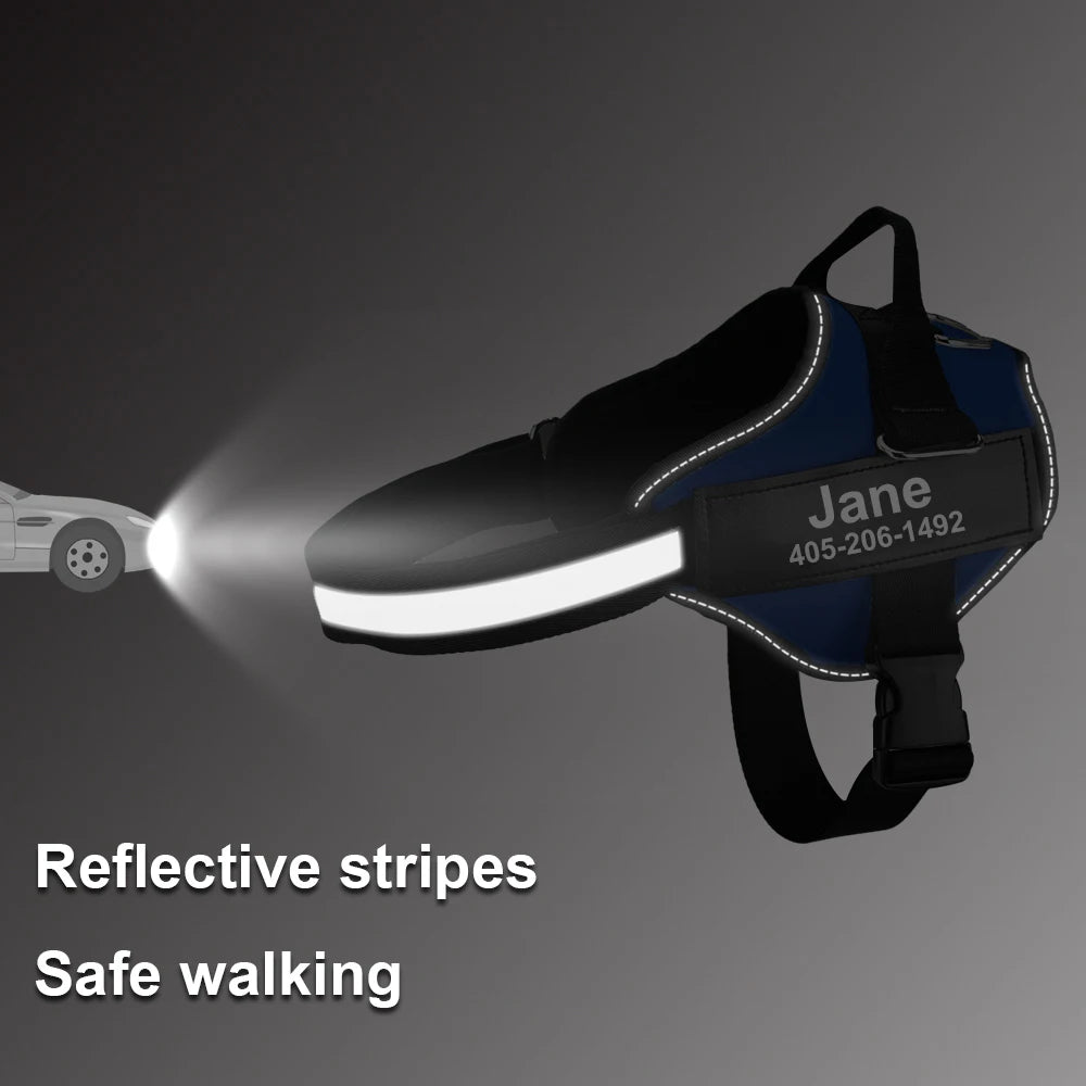 Custom Reflective No-Pull Dog Harness - Pawsitive Cuddles