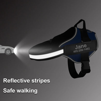 Custom Reflective No-Pull Dog Harness - Pawsitive Cuddles