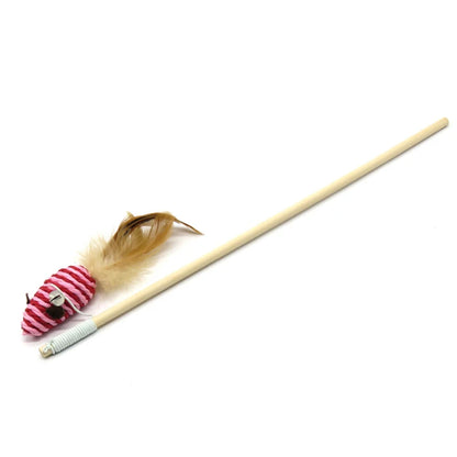 nteractive Pet Cat Catcher Teaser Stick - Pawsitive Cuddles