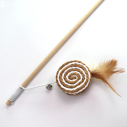 nteractive Pet Cat Catcher Teaser Stick - Pawsitive Cuddles