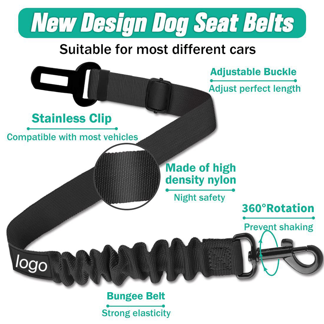 Adjustable Dog Car Seat Belt Leash